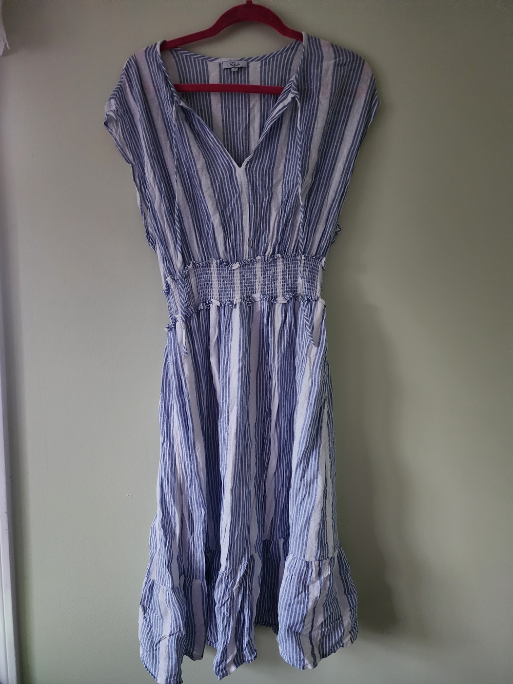 Rails Blue and White Striped Maxi Dress